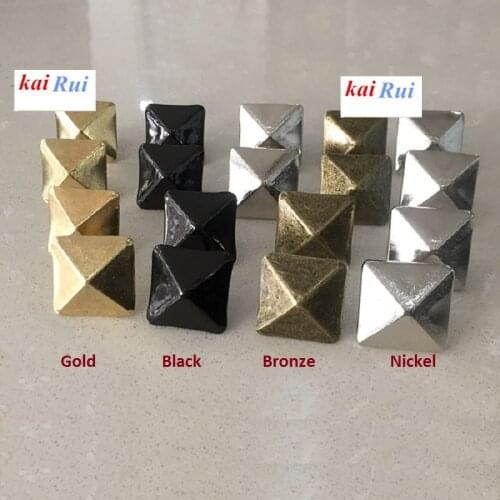 100Pcs/Lot Square Antique Upholstery Nail Decorative Studs Tacks Pyramid Umbrella Head Gold Black Red Bronze Nickel Silver