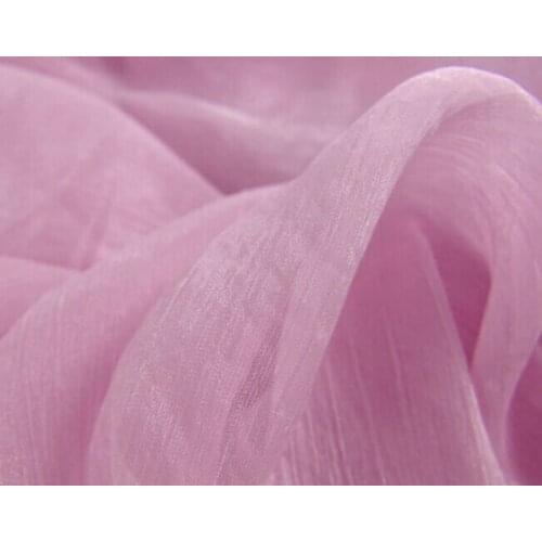 3 meter 150cm 59" width light pink purple crinkle shot-silk chiffon crepe fabric dress skirts screen material MM192