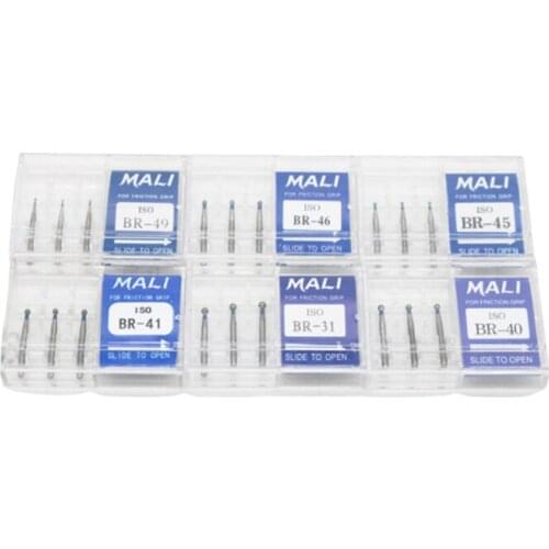 45 pcs Dental handpiece diamond burs BR series drill tooth Polishing Dentistry material tools Dentist High Speed Handpiece use