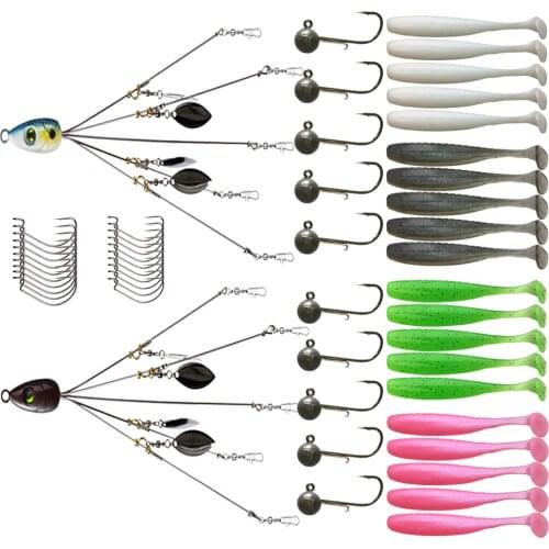 5 Arms Alabama Rigs A-Rigs, Umbrella Rig with Spinner for Pike Trout Musky, for Boat Trolling Fishing, Frashwater / Saltwater