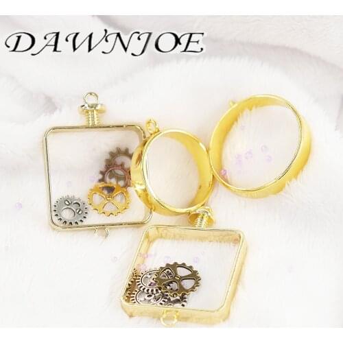 5pcs Widen 30mm Bottle UV Epoxy Resin Mould Supplies Metal Frame Pendant Base DIY Jewelry Making Supplies for jewelry Finding