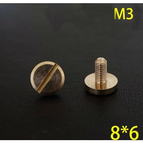 50pc Q28-8*6 Solid Brass belt screw Chicago Screw Leathercraft