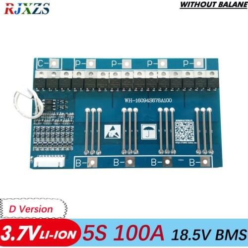 5S 100A 18V li-ion BMS PCM battery protection board bms pcm for lithium LicoO2 Limn2O4 18650 li battery