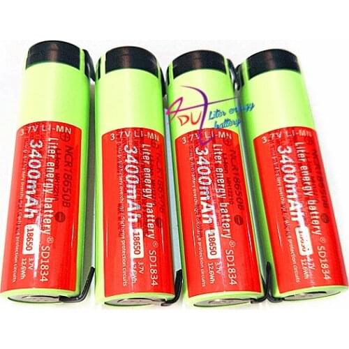 8pcs/lot 100% New Original 3400MAH 3.7V NCR18650 Lithium Rechargeable Battery for tablet pc inch Diy Nickel Sheet Batteries