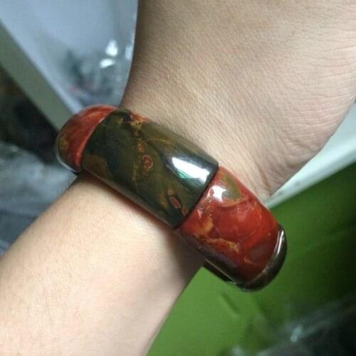 Natural Picasso jasper stone beads bracelet natural gemstone bangle fine jewelry for woman for gift wholesale