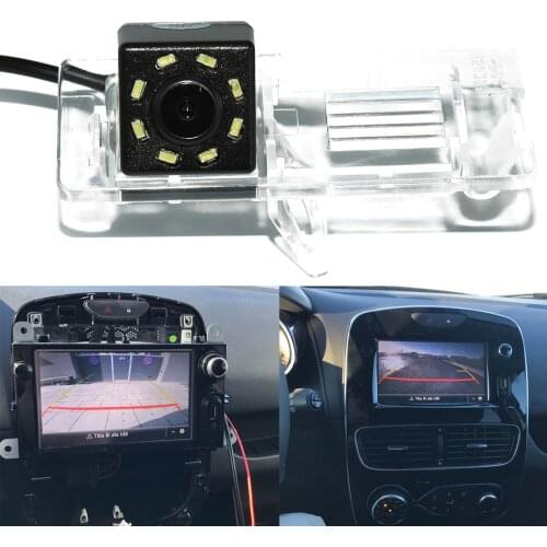CCD Car Rear View Parking Reverse Backup Camera for Renault Clio 4 IV 2011~2012 Car rear view Mini camera 8LED CMOS image sensor