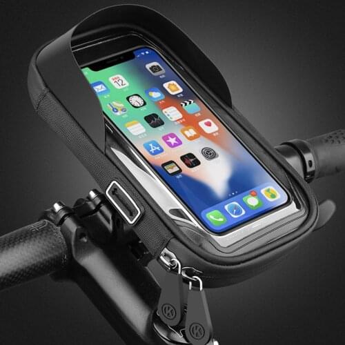 Black Touch Screen Mobile Phone Holder Handlebar Motorcycle Waterproof Navigation Stand Mobile Phone Holder