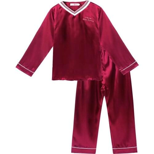 Oyolan Children Pajamas Set Kids Baby Girl Boys Print Casual Clothing Costume Solid Long Sleeve Children Sleepwear Pajamas Sets