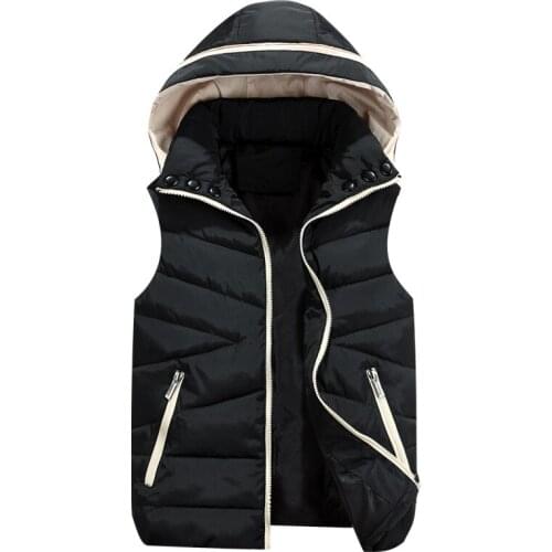 Kids Winter Vest Autumn Winter Parent-Child Hooded Outerwear Coat Cotton For Teen Boys Girls 120-180 CM Waistcoat TX342
