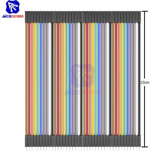 Diymore 40 Pin Dupont Wire 10cm Male to Female Jumper Cable Flat Ribbon Cable for Arduino