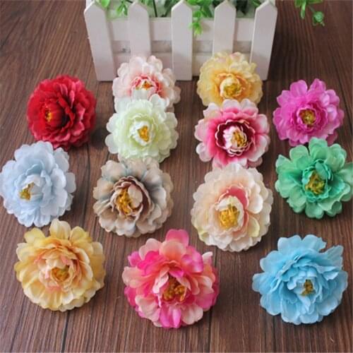 5.5CM Head,70PCS Artificial Silk Peonies Heads,Real Touch Peony Rose For Wedding Bouquet,Home Decoration,Wrist Corsage,Garland