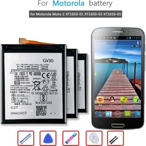 GV30 2630mAh Li-ion Polymer Battery for Motorola Moto Z XT1650-01 XT1650-03 XT1650-05 Bateria