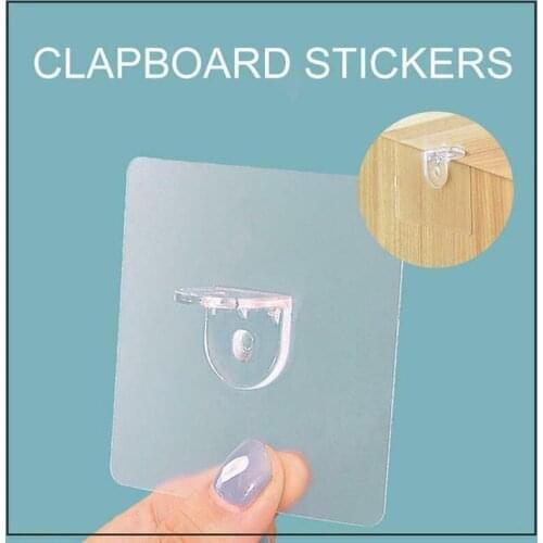 Punch-free wardrobe partition layer fixed paste hook household bracket seamless artifact super load-bearing nail-free V3B9