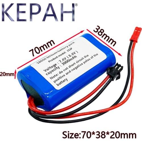 7.4V 3000mAH Li-po Batery 2S1P 20C 18650 toys battery for remote control helicopter 7.4 V 3000 mAh