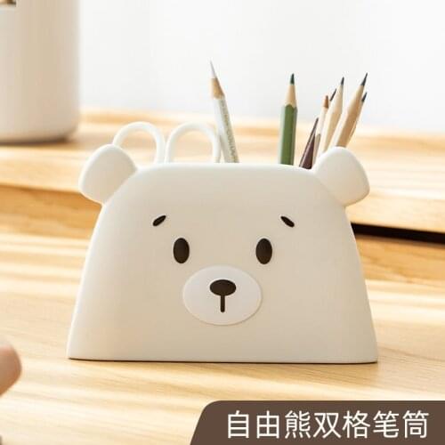 Cute Pen Holders Multifunctional Storage Cosmetic Storage Box/Penholder Box/Memo Gift Office Organizer School Supplie