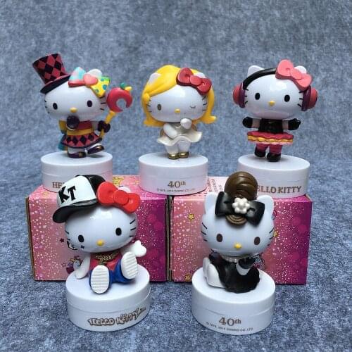 HelloKitty Hand Office Prom Doll Kitty Cat Model, Kids Toy Car Decoration Ornaments Girl Gift