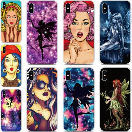 Tpu Soft Sexy Fairy Girl Phone Case For iPhones SE 2020 SE2 SE 2 XR X XS 11 Pro MAX 6 6S 7 8 9 Plus For iPod Touch 7 6 5 Cover