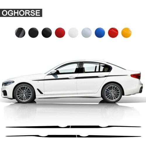 2Pcs M Performance Side Stripes Sticker Waist Line Decal For BMW F20 F22 F23 F30 F32 F33 F10 G30 F48 F25 F26 F15 F16 Accessories
