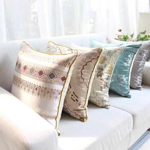 Embroidery Pillow Case Home Living Room Comfortable Hotel Home Supplies Pillow Cover 45*45cm Soft Pillowcase