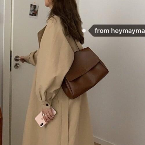 The new 2020 autumn and winter flip bag temperament commuter pu bag womens shoulder messenger bag tide
