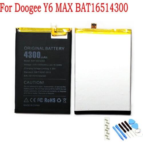 NEW Original 4300mAh BAT16514300 battery For Doogee Y6MAX Y6 Max Mobile phone