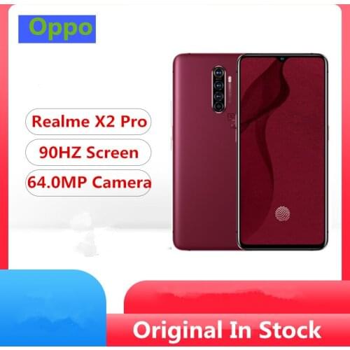 Original Realme X2 Pro Red Mobile Phone 6.5" 90HZ Super Amoled 12GB RAM 256GB ROM 64.0MP 50W Fast Charger Snapdragon 855 Plus