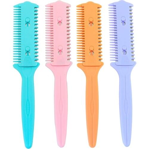 Barber Thinning Hair Razor Comb Thinner Tools Bangs Styling Brush Hairdressing Shaving Blades Trimming Forks Beauty Salon Home