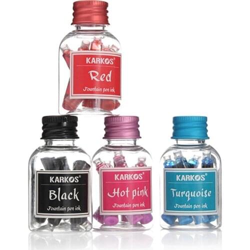 6 Ink Sacs/bottle Colorful Fountain Pen Ink Cartridges Ink Sac Refills Ink School Office Writing Stationery Supplies