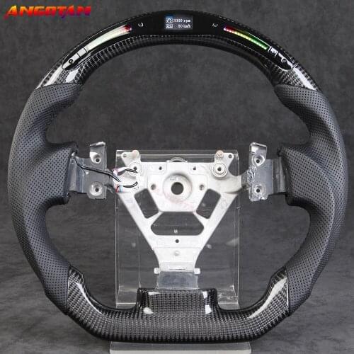 Carbon Fiber Perforated Leather Steering Wheel With LED Fit For Nissan 350Z
