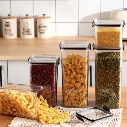 Plastic Beans Grain Storage Tank Food Rice Sealed Holder Box Home Kitchen Tools