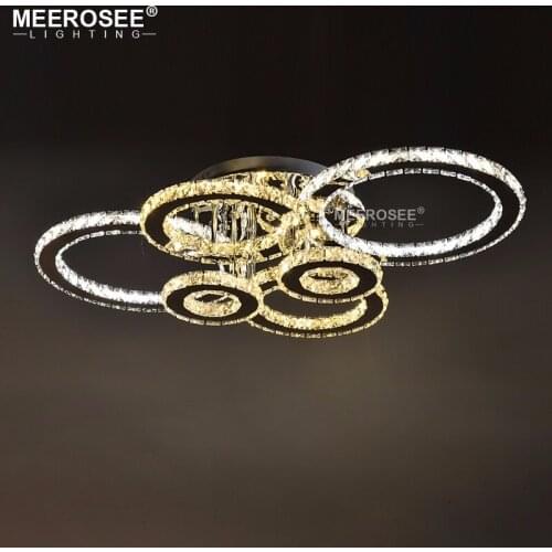 Modern LED Chandeliers Light Crystal Lamp for Living Bedroom Diamond Ring LED Lustres Lamparas de techo Lighting MDY8003