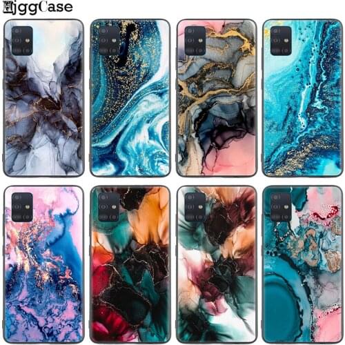 Dark Blue Sea Full Body Ocean Marble Phone Case For Samsung A01 A11 A21S A31 A41 A51 A71 2020 A10 A20 A30 A40 A50 A70 Back Cover