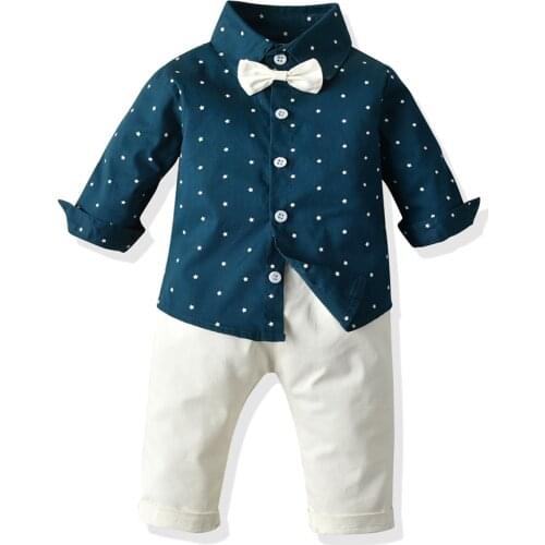 Top and Top Fashion Boys Clothes Set Outfits Formal Party Top Pants 2Pcs Kids Costume ChildrenS Wear Casual Clothing Suits