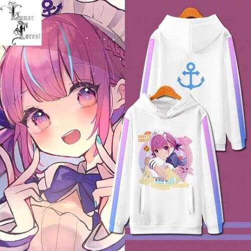VTuber Minato Aqua 3D Printing Men/Women Autumn Popular Fashion Hoodies Sweatshirt Long Sleeves Pollover Plus Size
