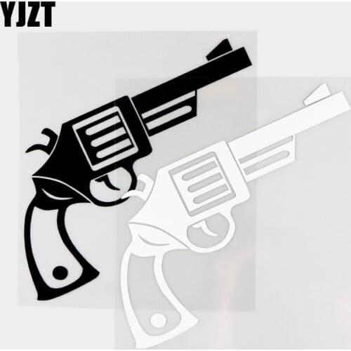 YJZT 15.3×12.9CM High Quality Car Stickers Exquisite Revolver Vinyl Decals Personality Classic Art Decoration 20C-0390