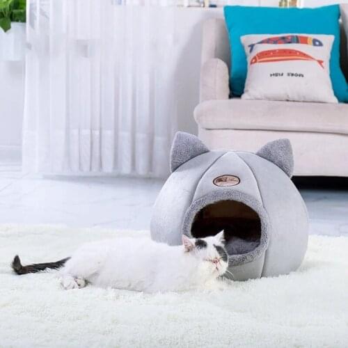 Winter Cat Bed New Deep Sleep Comfort Little Mat Basket Cats House Products Pets Tent Cozy Cave Beds Pet Supplies