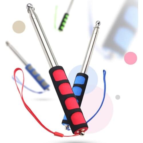 1.2m/2m/2.5 Meters Flagpoles Telescoping Telescopic Flag Pole for Teaching Pointer Tour Guide Banner Flagstaff Random Color