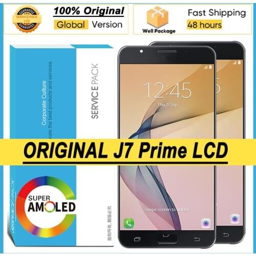 100% Original Amoled 5.5'' Display for Samsung Galaxy J7 Prime G610 G610F Full LCD Touch Screen Digitizer Repair Parts