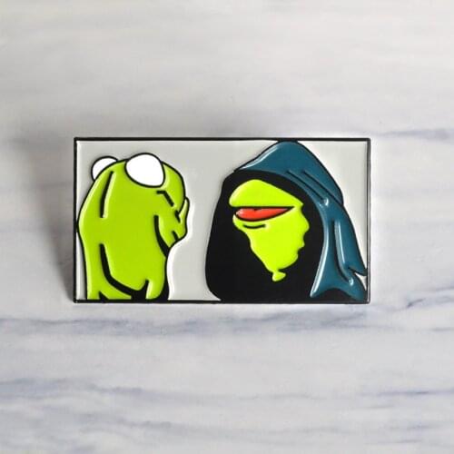 2019 Cartoon Kermit the Frog Enamel pin Muppet Show frog brooch Bag Clothes Lapel Pin Button Badge Jewelry Gift for friends kids