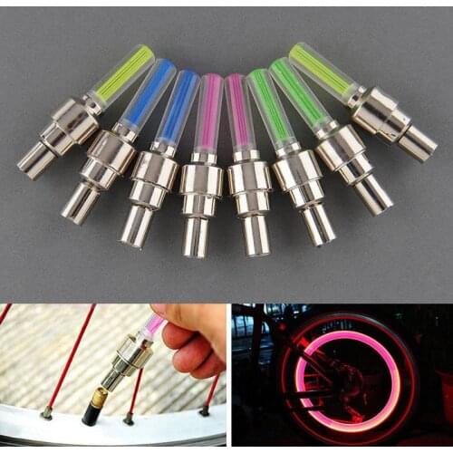 2x Bike Light With No Battery Mountain Road Bike Bicycle Lights LEDS Tyre Tire Valve Caps Wheel Spokes LED Light BL0157 Lantern