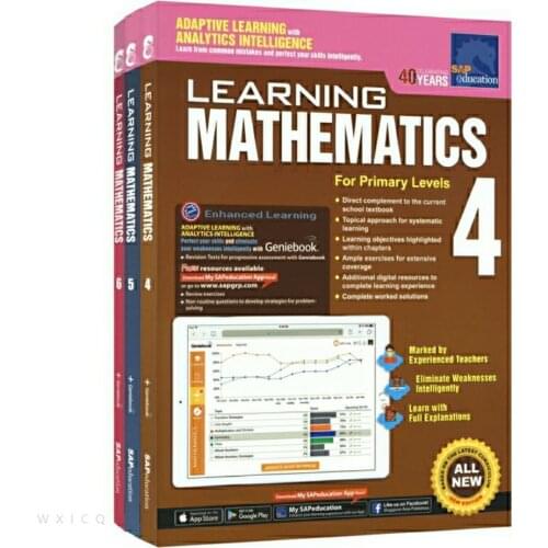 3-Book Set SAP Learning Mathematics Grade 4-6 Singapore Math Workbook Series