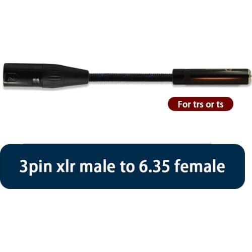 3 Pin XLR to TRS jack 6.35mm 6.5 Balanced Cable 1/4 Inch Male to female Cord Audio for Speaker Mic Platform DJ Pro and More