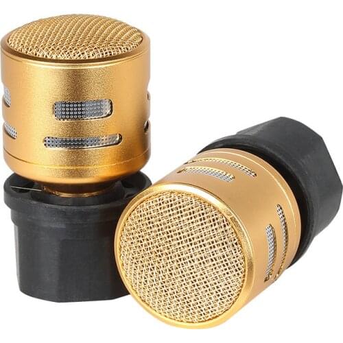 4pcs/lot N-M282 Profession Microphone core Capsule Microphone Head Replacement for High-Fidelity mic Voice Golden Metal Material