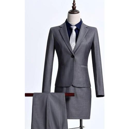 4S Shop Suit Gray Men and Women Sales Work Clothes Suit New Womens Suit 2 piece set women clothes 2 piece outfits for women