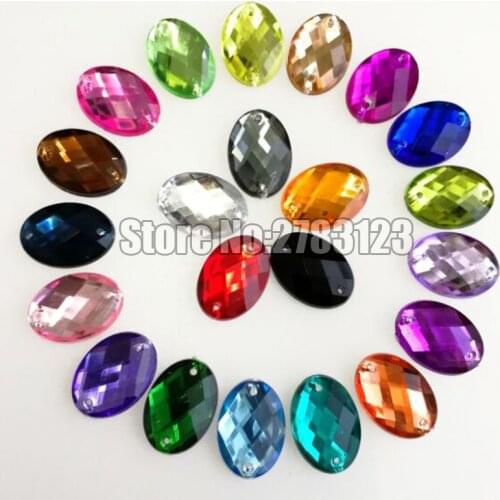 8x10mm 10x14mm 13x18mm 18x25mm oval shape High quality Acryl sew on rhinestones with two holes,diy/clothing accessories