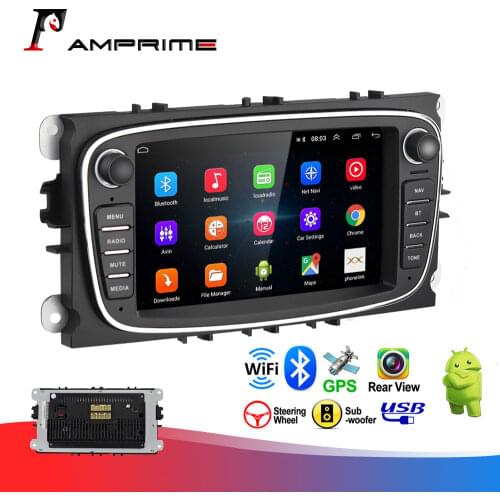 AMPrime Android 2din Car Radio DVD WIFI GPS Navigation Autoradio Radio Stereo Player Touch Car Multimedia Autoradio For Ford