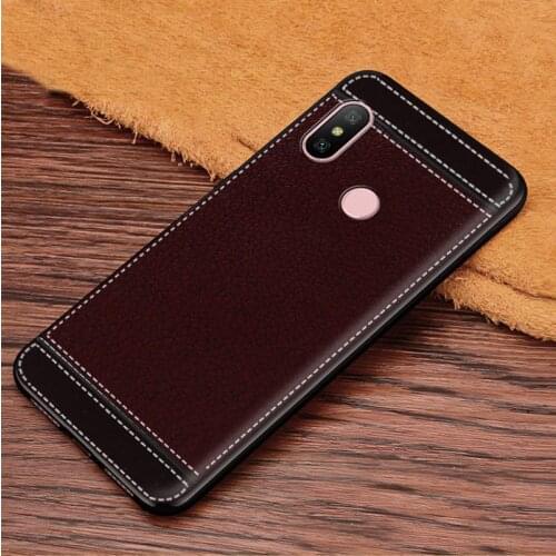 Case for Global Version Redmi Note 5 4GB 64GB 5.99" Leather Texture Soft TPU Case For Xiaomi Redmi Note 5 Pro Global Version