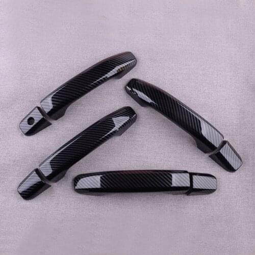 CITALL 8pcs Car Side Door Handle Cover Trim Fit for Chevrolet Colorado 2015 2016 2017 2018 2019 2020 Carbon Fiber Style