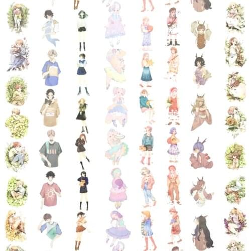 14 Design Girls/Flowers/Cloud/Letter Japanese Washi Tape Decorative Adhesive DIY Masking Paper Tape Gifts Lable Diary Stickers