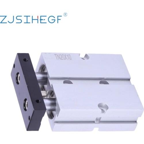 Double Rod TN Type Pneumatic Cylinde Air 20mm Bore 10mm 16mm 20mm 25mm 32 Small Aluminum Alloy Stroke 30 35 40 45 50 60 70 75mm